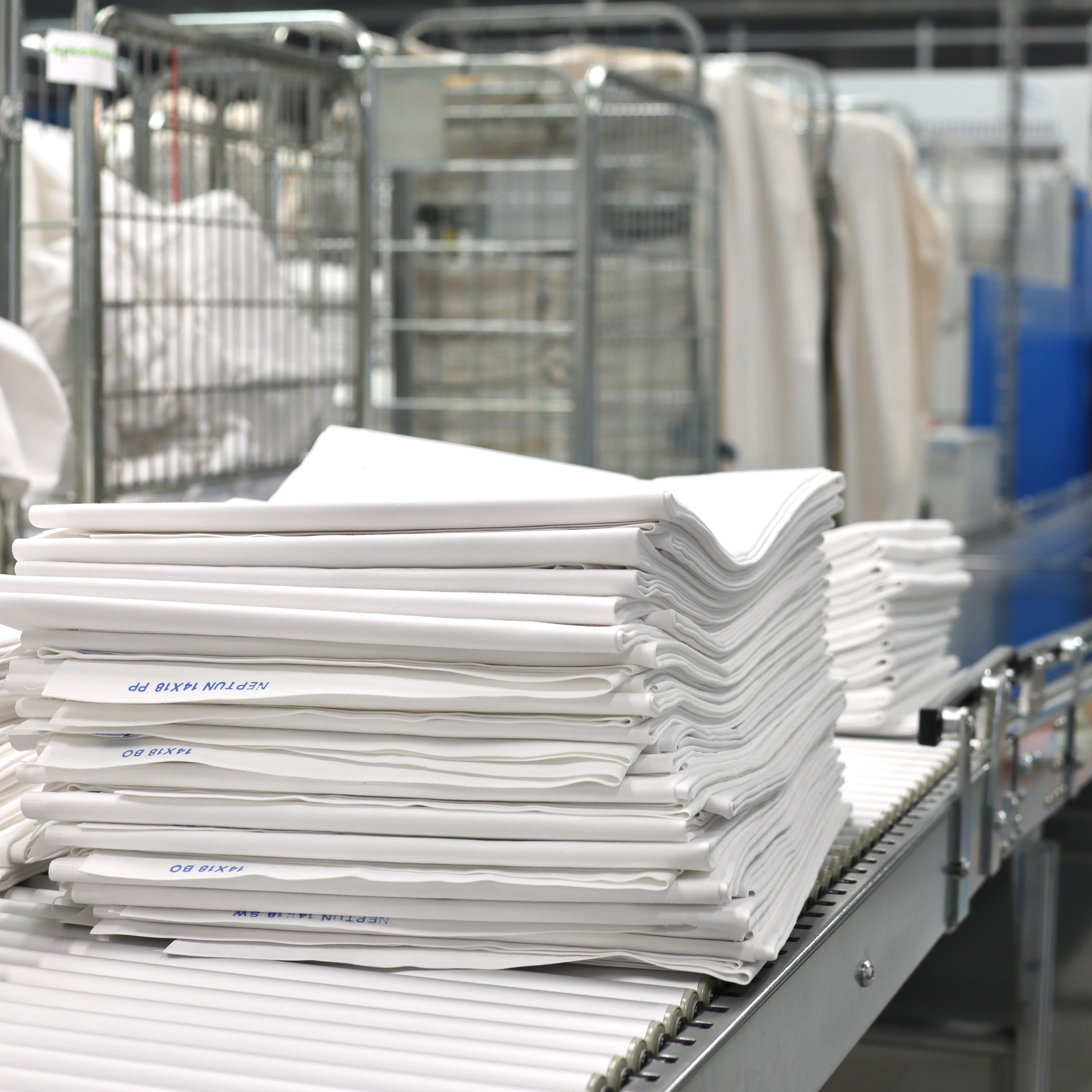 Tekstilernes vej gennem vaskeriet.