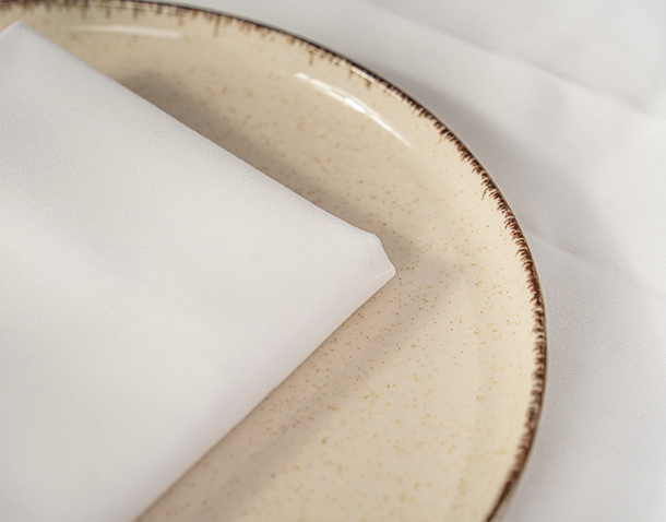 Satin Hvid Servietter